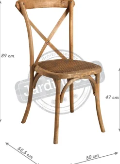 Chaise bistro en orme empilable (Lot de 4)