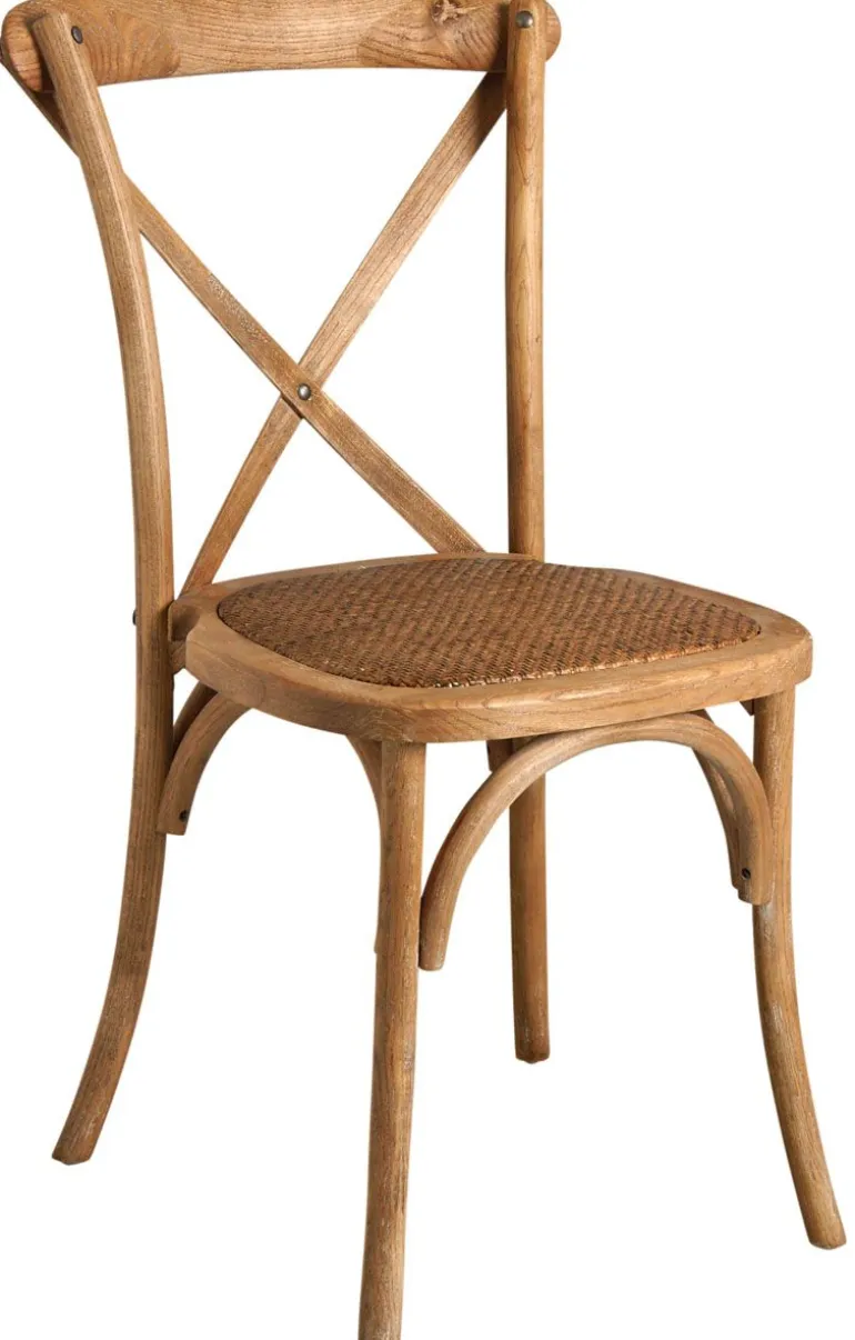 Chaise bistro en orme empilable (Lot de 6)