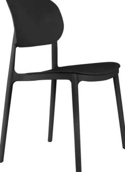 Chaise colorée en polypropylène Cheer (Noir)
