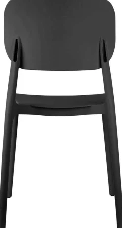 Chaise colorée en polypropylène Cheer (Noir)