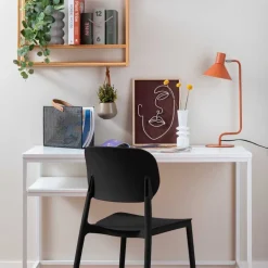 Chaise colorée en polypropylène Cheer (Noir)