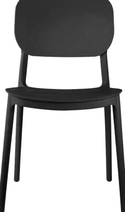 Chaise colorée en polypropylène Cheer (Noir)