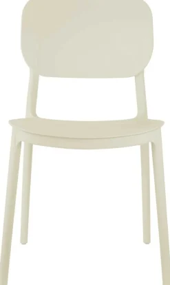 Chaise colorée en polypropylène Cheer (Blanc cassé)