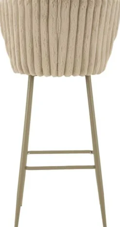 Chaise de bar en tissu et métal Alaska (Lot de 2) (Crème)