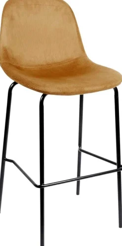 Chaise de bar en velours cotelé Giulia (Jaune)