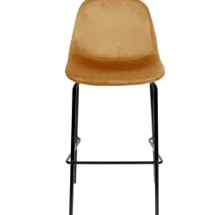 Chaise de bar en velours cotelé Giulia (Jaune)