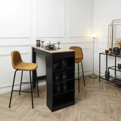 Chaise de bar en velours cotelé Giulia (Jaune)