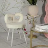 Chaise en tissu éponge Ilary 40 x 67 cm (Blanc)