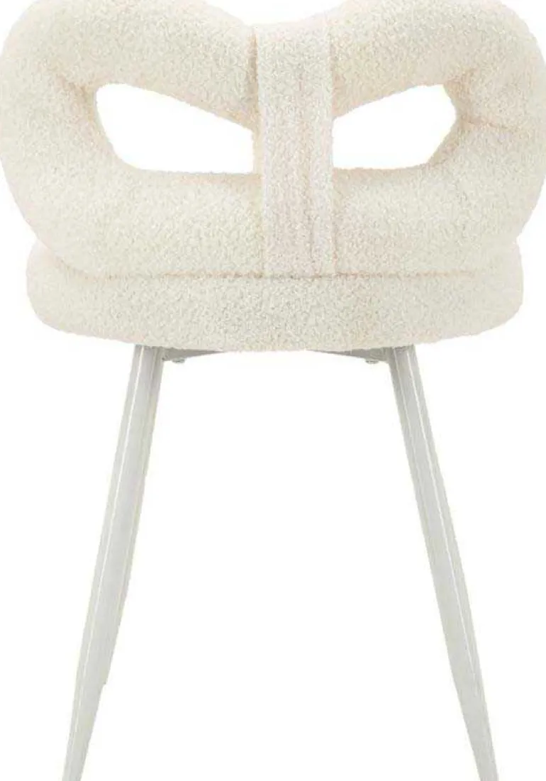Chaise en tissu éponge Ilary 40 x 67 cm (Blanc)