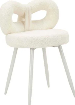 Chaise en tissu éponge Ilary 40 x 67 cm (Blanc)