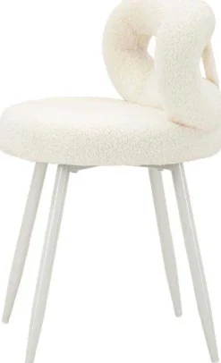 Chaise en tissu éponge Ilary 40 x 67 cm (Blanc)