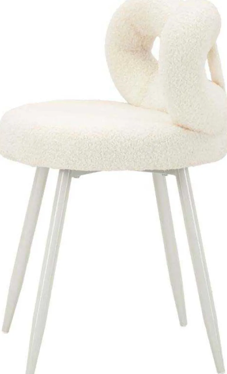 Chaise en tissu éponge Ilary 40 x 67 cm (Blanc)
