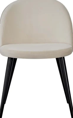 Chaise en velours avec pieds en acier Velvet (Lot de 6)