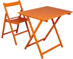 Chaise pliante en bois (Orange)