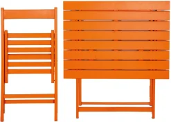 Chaise pliante en bois (Orange)