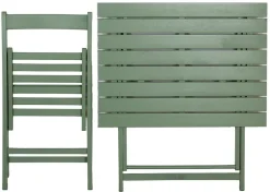 Chaise pliante en bois (Vert)