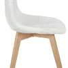Chaise scandinave patchwork blanc