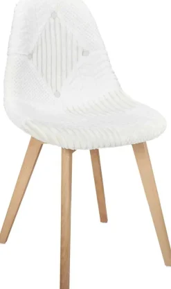 Chaise scandinave patchwork blanc