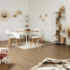 Chaise scandinave patchwork blanc