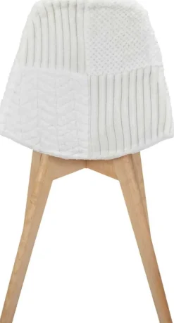 Chaise scandinave patchwork blanc
