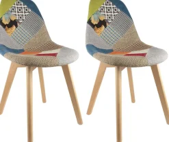 Chaise scandinave Patchwork (Lot de 2) (Multicolore)