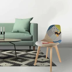 Chaise scandinave Patchwork (Lot de 2) (Multicolore)