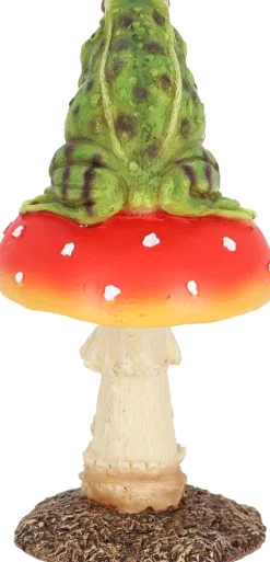 Champignon amanite en polyrésine (Amanite avec grenouille)