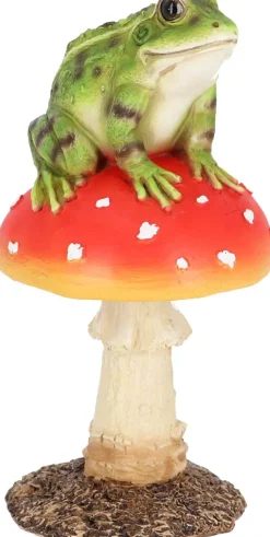 Champignon amanite en polyrésine (Amanite avec grenouille)