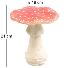 Champignon amanite tue-mouche en résine Forest (19 x 19 x 21 cm)
