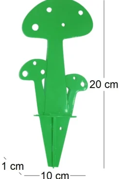 Champignon déco en métal vert (15 cm)