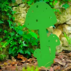 Champignon déco en métal vert (15 cm)