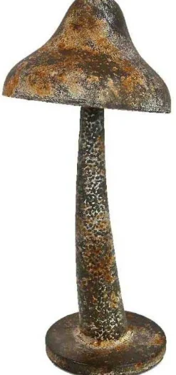 Champignon en fer patiné 14 x 27 cm