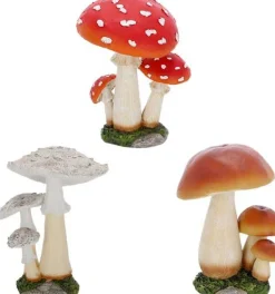 Champignons en résine (Lot de 3) (21 cm)