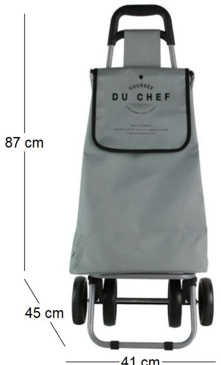 Chariot de marché Courses du chef (Gris)