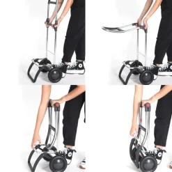 Chariot de marché pliable 2 roues Mini Bag (Bleu Céleste)