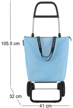 Chariot de marché pliable 2 roues Mini Bag (Bleu Céleste)