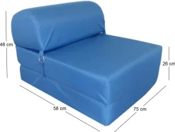 Chauffeuse en tissu enduit Seattle (Bleu)