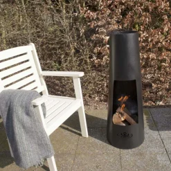 Cheminée de terrasse rond en acier