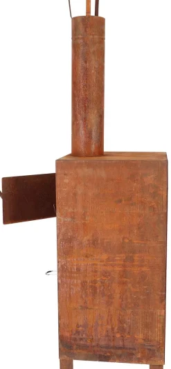 Cheminée d'extérieur avec four à pizza intégré (Rouillé)