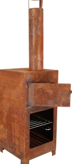 Cheminée d'extérieur avec four à pizza intégré (Rouillé)
