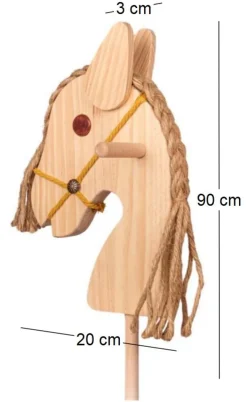 Cheval avec manche en bois Caballo
