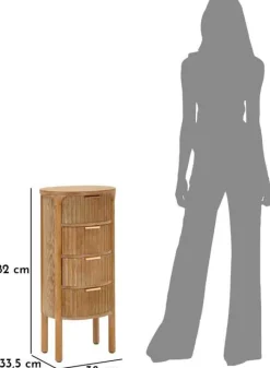 Chiffonnier en bois de sapin Gothenburg 38 x 33.5 x 82 cm
