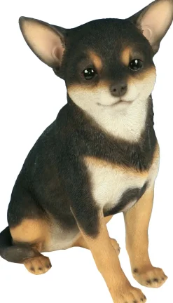Chihuahua assis en résine 24 cm