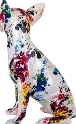 Chihuahua en résine Graffiti (Tâches de peinture)