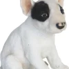 Chiot bull terrier assis en résine 18 cm