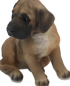Chiot dogue allemand assis en résine