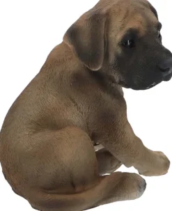 Chiot dogue allemand assis en résine