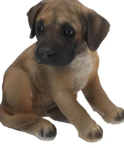Chiot dogue allemand assis en résine