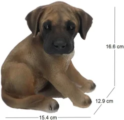 Chiot dogue allemand assis en résine