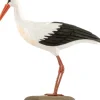 Cigogne en bois sculptée à la main 16 x 6.5 x 21 cm